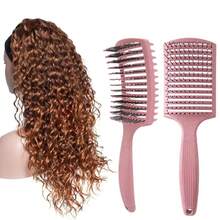 Curl Defining Brush,Curly Hair Comb,Detangling Brush Styling And Curved Vented Brush For Women And Men,Wet Or Dry (Green),Hair Tools,Hair Items,Travel Essential,Travel,Barber,Hairstylist,Barber Accessories,Valentine's Day,Hair Supplies,Hair Stylist,Barbershop,Salon,Vacation Essentials,Hair Products,Barbershop,Valentine's Gift,Travel Essentials For Women,Hair Stylist Tools - Pink - View 13