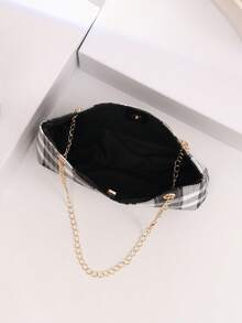 Fashion Embossed Handbag, Minimalist Women Shoulder Crossbody Bag With Chain - Multicolor - View 6