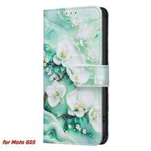 带卡槽的钱包保护套，适用于 MOTO/Honor/Infinix/VIVO - 粉花 - 查看 20