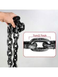 1pc Halloween Plastic Fake Chain Props, Plastic Prison Chain Suitable For Halloween Party Role-Playing Accessories Costume Decorations - Multicolor - View 5