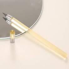 1 peça de haste acrílica transparente, lápis eterno, impossível de terminar de escrever, lápis de desenho resistente à quebra, sem necessidade de apontar, peças do lápis aleatórias.