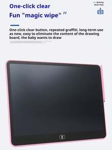 液晶书写板，彩色幼儿涂鸦板绘图板，可擦除可重复使用电子绘图板，适合 3-6 岁男孩和女孩的教育和学习玩具，绘图板，绘图板，液晶书写板，返校