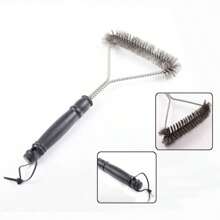 Stainless Steel BBQ Grill Brush, Easy Cleaning Metal Wire Bristle, Kitchen Dirt Brush For Gas Grill, Charcoal Grill, Kitchen Accessories, Stainless Steel Bristles, Outdoor Barbecue Grill Accessories