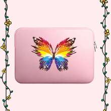 Pothai 蝴蝶设计简约防水减震透气笔记本电脑保护套，保护性笔记本电脑包，女士笔记本电脑包， 书包，大学必备品，返校必备 - 彩色 - 查看 5