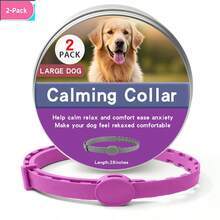 1/2件 56/72厘米 镇静舒缓信息素项圈 狗猫尺寸可调节 跳蚤蜱虫驱蚊项圈 小狗大型犬项圈 犬用项圈 猫用项圈（非药物 不能代替镇静剂） - 黑色 - 查看 18