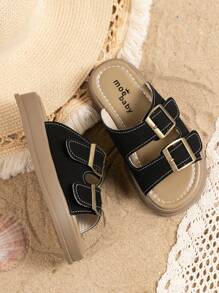 Children's Fashionable Slippers, New Summer Simple Retro Girls Beach Shoes, Boys Casual Soft Bottom Outdoor Shower For Big Kids