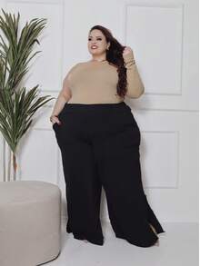 Black Palazzo Pants - màu đen - Xem 1