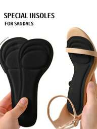 1 Pair Women's Sweat-Absorbing Anti-Slip Sandal Insoles, Self-Adhesive Breathable 3/4 Pad, For Women Heels, Women Shoes, Kitten Heels, Beach Accessories For Women Vacation Outfits