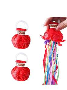 5/10 Stücke bunte, handgeworfene Bänder, Hochzeitsgirlanden zum Versprühen von Konfetti, geeignet für Geburtstage, Hochzeiten, Themenpartys, Fotoprops