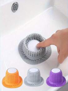 1PC Sink Anti-Clogging Silicone Floor Drain Cover, Bathroom Drain Outlet Hair Anti-Clogging Filter, Sewer Outlet Filter Screen