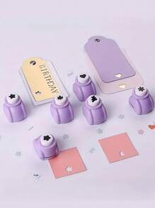 8PCS/3PCS/1pc, Cute Heart-Shaped Paper Punch For DIY Handmade Art And Crafts