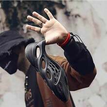 Foam Runners For Unisex Hollow Sports Shoes Shoes Slip-On Beach EVA Sandals Foam Runner Outdoor Water Shoes Casual Walking Shoes For Girls & Boy Shoes - Black - View 8