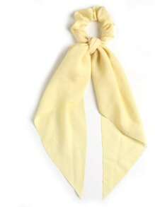 1pc Solid Color Chiffon Floral Long Floating Triangle Scarves, Headband Hair Accessories, Small Floral Bohemian Party, Court Style, Casual, Seasonal, Hair Ties, Scrunchy Hair Ties, Cute Hair Accessories