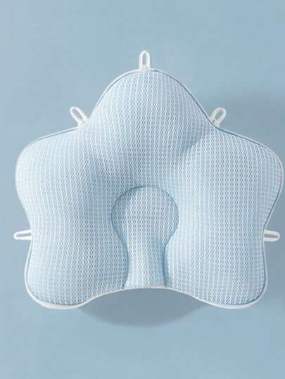 1 قطعة وسادة بشكل نجمة البحر قابلة للقلب باللونين الأبيض والأزرق، الوجه A للاستخدام في كل الفصول، والوجه B للصيف، ضبط على 5 نقاط لرعاية رأس الطفل