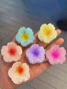 Hair Clips Claw Clips 6Pcs Mini College Style Hair Clip: Mini Small Petal-Shaped Hair Clip For Curls. Hawaiian Hair Clip For Thick Hair. 1.57 Inches Long. Perfect For A Lady's Sweet Style For Daily Commuting, Dates, Parties, Weddings, Fashionable Beach Hair Accessories, Back-To-School Season, A Perfect Gift For Your Female Friends!!, School Stuff, College Autumn Accessories Flower Hair Claw Fall Winter For Vacation Outfits Woman - Coneflower - View 15