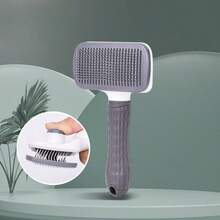 1 Piece Essential For Pet Hair Care! One Click Hair Removal Massage Comb, Suitable For Both Cats And Dogs For Quick Grooming, Cleaning Hair And Soothing Massage, Improving Health And Relieving Stress - Xám - Xem 8