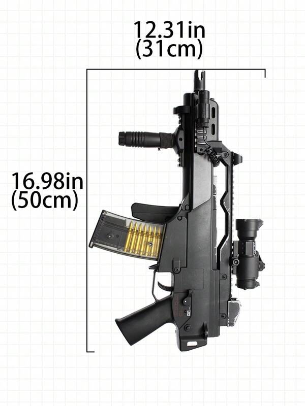 Ant Guru 1:1 Scale 3D Realistic AUG Assault Rifle Vinyl Anti-Fading Waterproof Sticker, Metal Texture, , Suitable For Any Smooth Surface Decoration Such As Cars, Ships, Trucks, Laptops, Walls, Mobile Phones, Computers, Etc., Easy To Remove Without Leaving Marks Room Decor Wall Decor Wall Stickers Wall Sticker Stickers