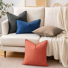 1pc (Pillow Insert Not Included) Comfortable Decorative Sofa Throw Pillow Cover, Suitable For All Seasons, Farmhouse Home Decor For Sofa, Living Room, Bed, Machine Washable Patio Cushion Cover