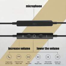Black/White 2-Color New Type-C Wired Headphones, Side Microphone With Adjustable Volume, Built-In Microphone, Smart Fully Compatible Version Of In-Ear Wired Headphones, High-Definition Calls, Music Playback, Suitable For Student Gift Headphones, Running Sports Gift Headphones, Compatible With IPhone/Xiao Mi/Honor/Oppo/Vivo/Sam Sung/HUA WEI And Other Android Smart Phones And MP3/MP4/IPod/Computer, Etc.