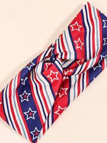 1 件女士星条旗头带发饰，学校用品，学院，头带 - 彩色 - 查看 2