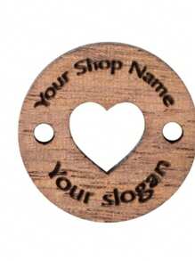 1pc/100pcs Round Sewing Button Set, Personalized Garment Tag Project, Delicate Heart Throw Hollow Design, Mother Grandmother Crochet Lovers Gift, Sewing Mini Button Slip For Clothes Pants Bags Hat Holder, Wooden Crafting, Short Sleeve Hem Holding Buttons, Clothes Waist Buttons, Back Straps Wooden Buckles, Scarf Tie Buckles, Wedding/Mother's Day/Father's Day/Thanksgiving/Graduation/Homecoming Season/Christmas/Halloween/Fasting/Ramadan/. .