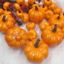 1 件逼真的迷你南瓜，优雅的南瓜装饰，适用于家庭、户外、花园、乡村、活动道具、万圣节装饰桌面装饰家居装饰秋季装饰房间装饰秋季装饰