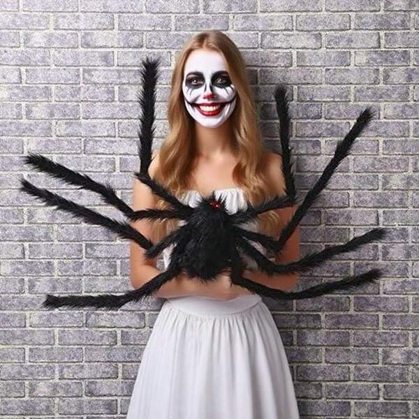 Plush Black Spider Halloween Decoration - 30/50/75/90/125/150/200cm Sizes, Perfect For Halloween Indoor/Outdoor, Yard, Haunted House, Party Decor Home Decor Fall Decor Room Decor