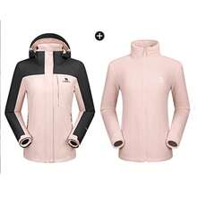 CAMEL CROWN 3-In-1 Waterproof Ski & Mountaineering Jacket With Detachable Fleece Lining - Wood Color Phantom Black - View 2