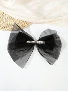 1 件女士优雅大号网状缎带蝴蝶结发夹，高品质强力弹簧发饰，爪夹，发夹，发夹，发夹，发夹，学校用品，蝴蝶结配饰