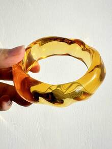 1 件彩色木质螺旋和黄色树脂手链，夏季假日装饰手链 - 彩色 - 查看 12