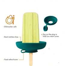 1pc/4pcs Silicone Ice Cream Set, Summer Popsicle Holder With Drip Guard, Leak-Proof Cone Stand, Portable Kids' Popsicle Tray With Snack Carry Case - Dishwasher - Multicolor - View 7