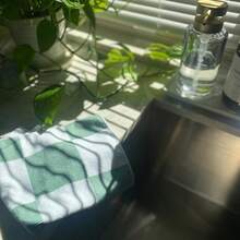 Cloak SAGE 13 X 13 Luxury Microfiber Cleaning Cloths Sage 4 Pack Premium Checkered AllPurpose Microfiber Towels For Cleaning Glass Kitchens Bathrooms Automotive Plies 4 Sage - Sage - View 6