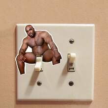 GRITKULTURE Funny Barry Wood Light Switch Decal Sticker 10 Pack For Wall Mural Prank And Decoration Waterproof Vinyl Joking Wall Stickers For Living Room, Car, Computer, Bumper - 棕色 - 查看 3
