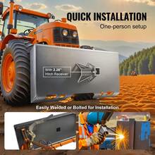 5/16-Inch Skid Steer Attachment Plate With 2.28-Inch Hitch Receiver - Universal Quick Attach Loader Mount For Skid Steers And Tractors - Grey - View 7