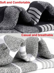 30双新款黑白灰色男士短袜踝袜薄款针织运动袜户外健身透气速干耐磨短筒船袜 - 彩色 - 查看 5