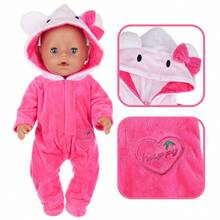 16 Inch Baby Doll Clothes, Magenta, Pink, Blue Cat Cartoon Outfit Set, Fits American Girl Dolls - Multicolor - View 6