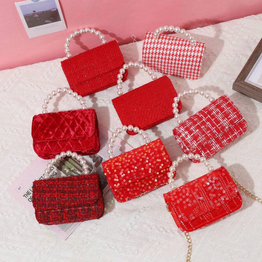 Women Top Handle Bags - 紅色編織 - 查看 1