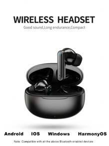 X21 无线耳机 运动耳机 入耳式耳机 游戏耳机 太空舱外观 音画同步 复合钛膜动圈喇叭 40小时超长续航 含耳罩 适用于安卓/IOS