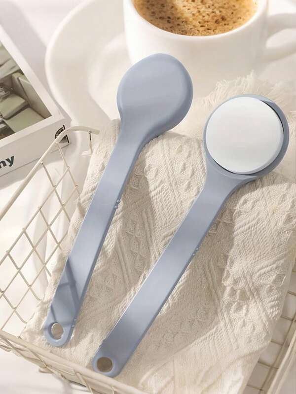 1pc Long Handle Body Lotion/Cream Applicator, Back Scrubber With Sponge Pad, Bath Time Grooming Tool