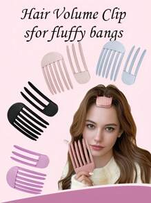 Lazy Person's High Forehead Magic Tool, Seamless Hair Clip, Wind-Shaped Comb, Hair Root Setting, Hair Clip, No Damage To Hair, High Foreheads Fluffy Clip, Bangs Magic Tool, Female High Forehead Hair Pad, Fixed Hair Clip, Lazy Person's Flat Head Magic Tool.
