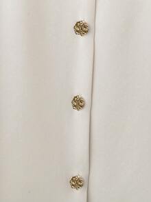 Freeform Reminder: (Recommend Choosing One Size Smaller As The Size Runs Large) New Spring/Summer Women's V-Neck Shirt, Autumn/Winter Blouse, Elegant Business Casual Vacation High-Quality Versatile Slim Cute Top, Retro Korean Style - White Brown - View 8