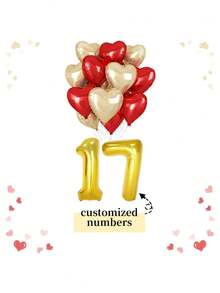بالونات أرقام مخصصة قياس 32 بوصة باللون الأسود والذهبي والفضي ، إكليل من البالونات على شكل قلب قياس 18 بوصة باللون الأسود والأحمر الذهبي والأزرق الفضي مناسبة لأعياد الميلاد والزفاف وحفلات استحمام الطفل وعيد الحب وحفلات عصابات العروس ، أعياد الميلاد ذات موضوع الفرايكات ، ديكورات خطوبة العروس ، مناسبة لأعياد الميلاد والذكرى السنوية ورأس السنة واستحمام الطفل والتخرج والخطوبة وحفلات الزفاف