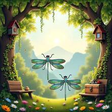 2Pcs Dragonfly Embroidered Sewing On Patch, Sew On Applique, Iron On Patches, Clothes Shoes Bags Decoration Patch Dress Hat Jeans Jacket Pants Mask Decorations Embroidered Appliqu Patches - 綠色 - 查看 3