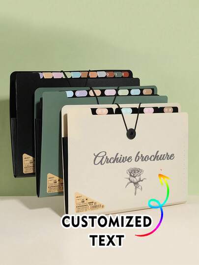 Customized Personalized Folder/Document Organizer, Simple Multi-Layer Study Paper, Test File Storage Accordion Bag, Office Supplies File Folder, Maternity Clinic Folder, Suitable For Back To School Items, Teacher's Day Gift