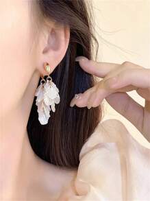 2pcs Petal Earrings For Women, Delicate Chic Unique Dainty Earring Studs 2025 New Fashion Jewelry