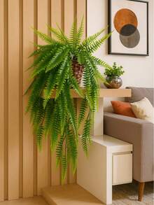 Artificial Fern Vase Pendant Plant Garden Decoration - 綠色 - 查看 2