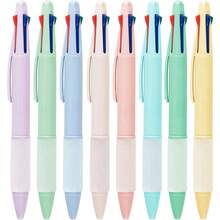 Multicolor Ball Point Pens 4in1 Colored Pens 1.0mm Assorted Inks 4Color Ballpoint Pen (8 Pack) - 彩色 - 查看 2