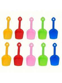 8pcs Large Thick Plastic All-In-One Beach Shovel, Snow Shovel, Sand Digging Toys