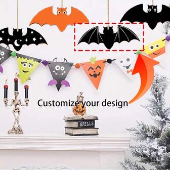1/3/5/10/20/30/40/50pcs Customized Wooden Bat Decoration, You Can Design Your Own. Halloween Party Supplies, Spooky Decor. Suitable For Party Favors, Themed Gifts, Home Decorations