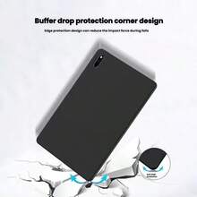 A Black Tablet Shell, Suitable For IPad Black Tablet Shell/Honor Black Tablet Shell/ Black Tablet Shell/Tablet Black Protective Minimalist Case. This Case Is A Scratch-Resistant Protector For Tablets. It Has A TPU Transparent Case And A Silicone Transparent Case. It Is Ultra-Thin And Transparent, With Anti-Yellowing, Anti-Shock, And Anti-Fingerprint Features. This Is A Protective Case And Cover For Tablets. - Black - View 4